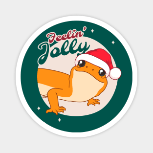 Tangerine Leopard Gecko, Christmas Edition! Feelin Jolly! Magnet